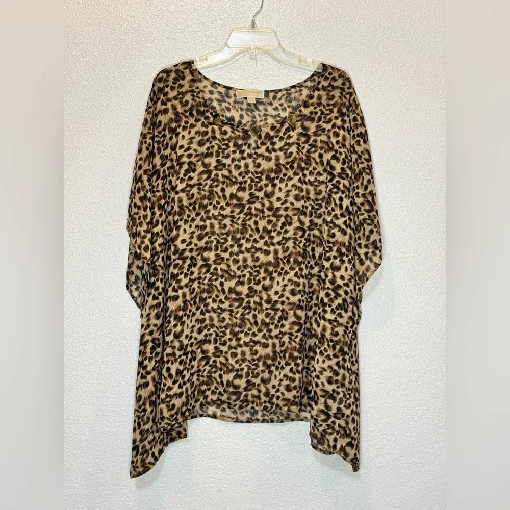 Michael Kors Brown and Black Dolman Sleeve Tunic - Picture 1 of 7